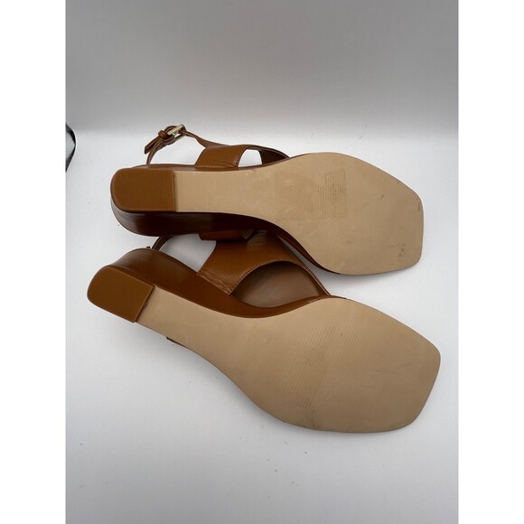 Nordstrom Rack Fonda Women's Wedge Sandal Square Toe Brown Size 9.5 NEW - Picture 6 of 8